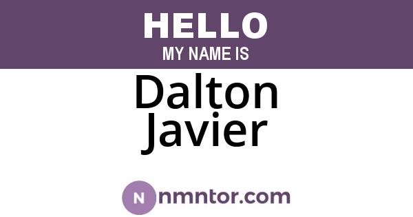 Dalton Javier