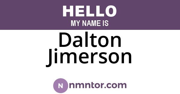 Dalton Jimerson