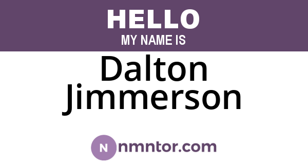 Dalton Jimmerson