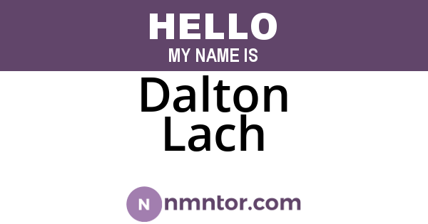 Dalton Lach