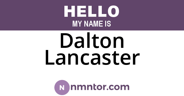 Dalton Lancaster