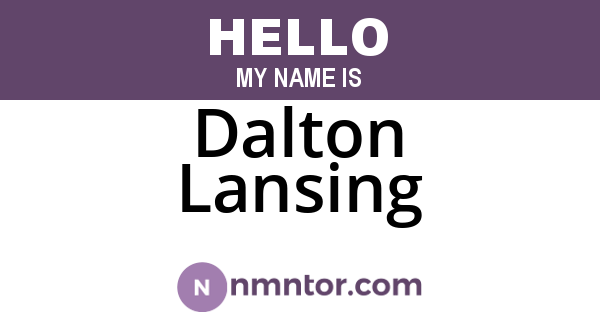 Dalton Lansing