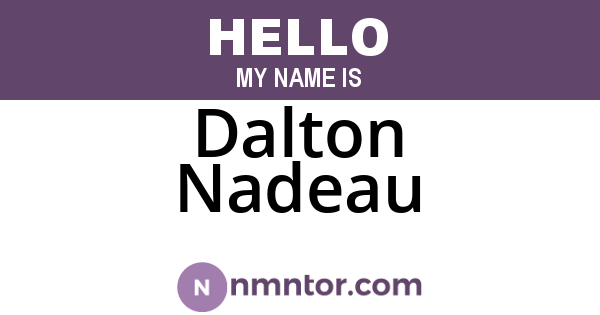 Dalton Nadeau