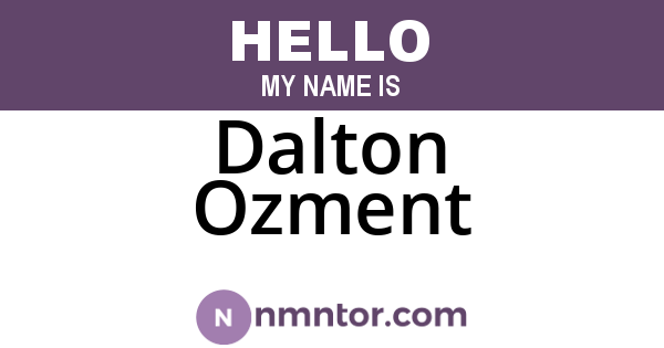Dalton Ozment