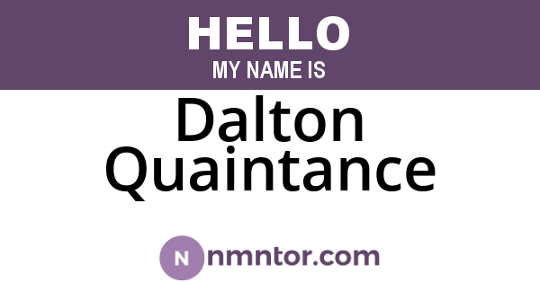 Dalton Quaintance