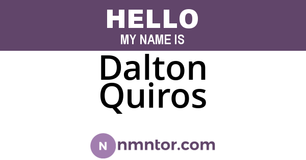 Dalton Quiros
