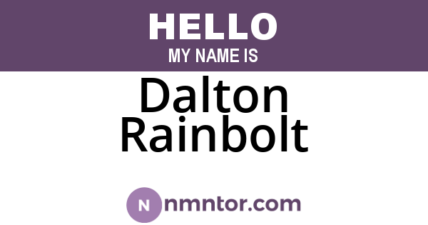 Dalton Rainbolt