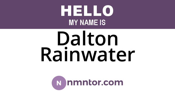 Dalton Rainwater