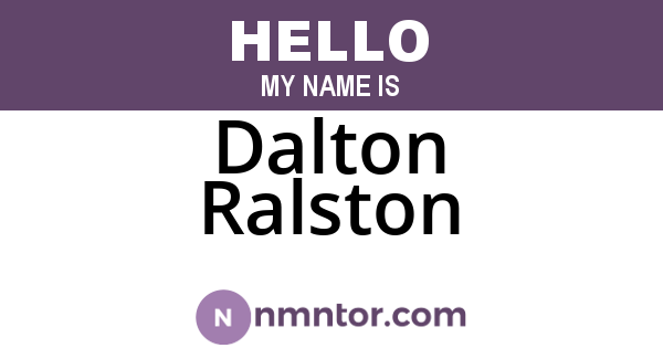 Dalton Ralston
