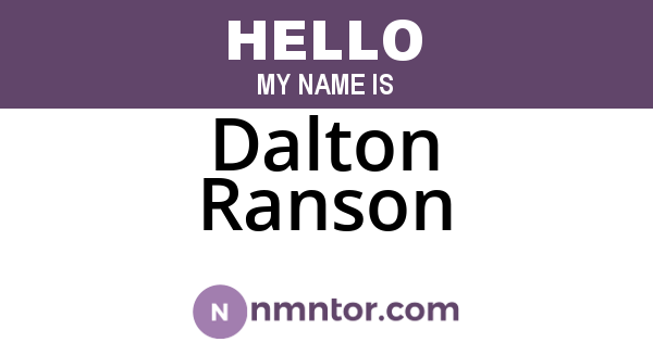 Dalton Ranson