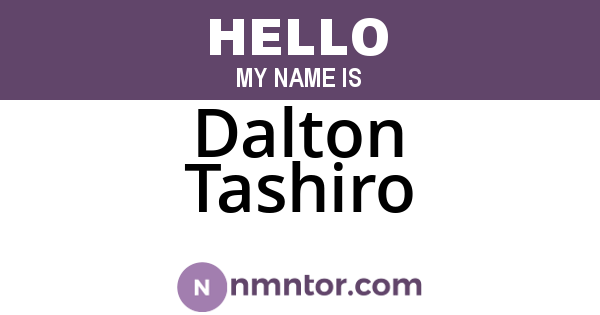 Dalton Tashiro