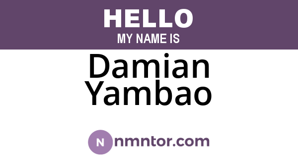 Damian Yambao