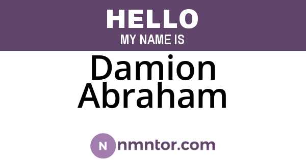 Damion Abraham