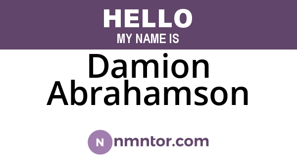 Damion Abrahamson