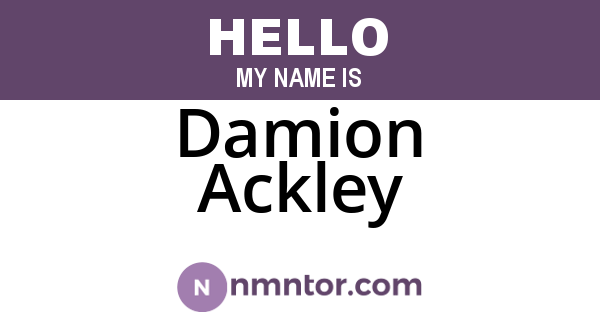 Damion Ackley