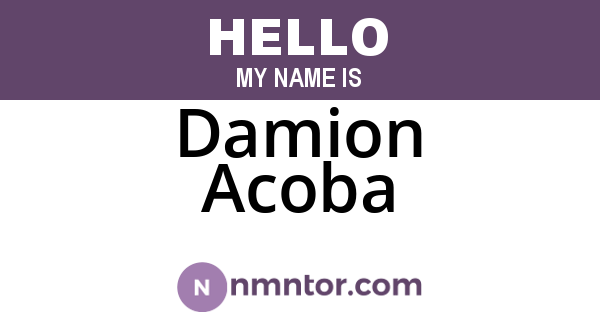 Damion Acoba
