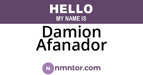 Damion Afanador