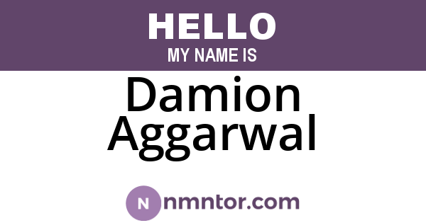 Damion Aggarwal