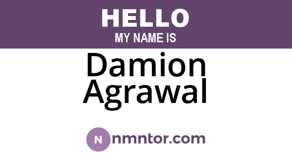 Damion Agrawal