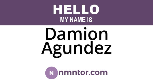 Damion Agundez