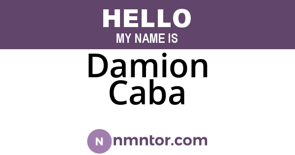 Damion Caba