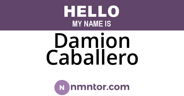 Damion Caballero