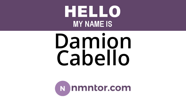 Damion Cabello