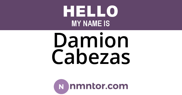 Damion Cabezas