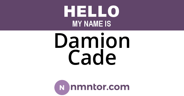 Damion Cade