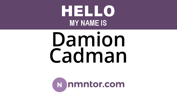 Damion Cadman