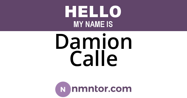 Damion Calle