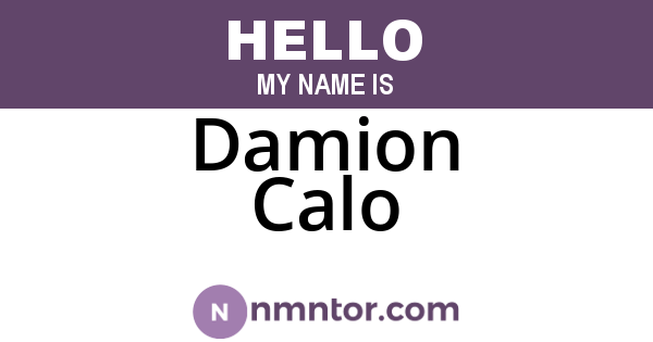 Damion Calo