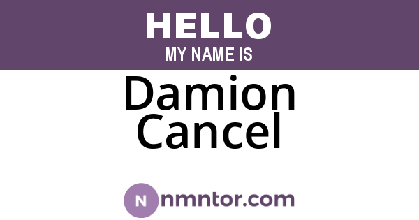 Damion Cancel
