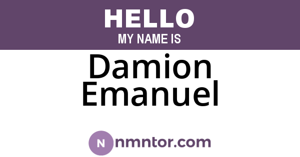 Damion Emanuel