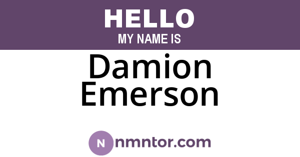 Damion Emerson