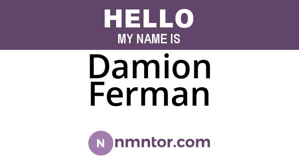Damion Ferman