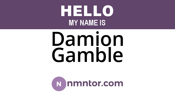 Damion Gamble