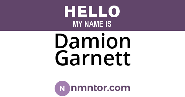 Damion Garnett