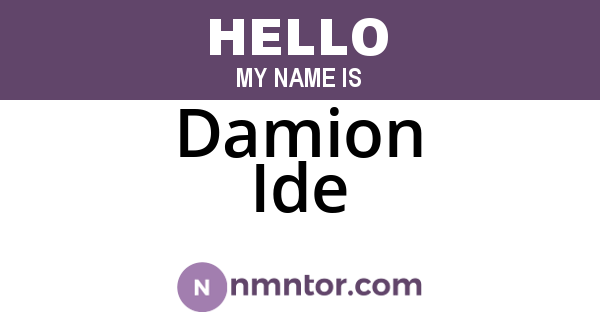 Damion Ide
