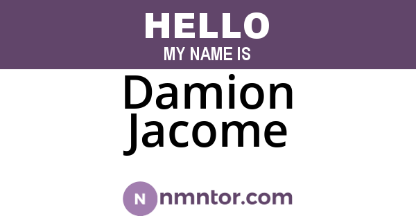 Damion Jacome