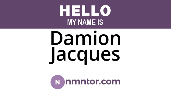 Damion Jacques