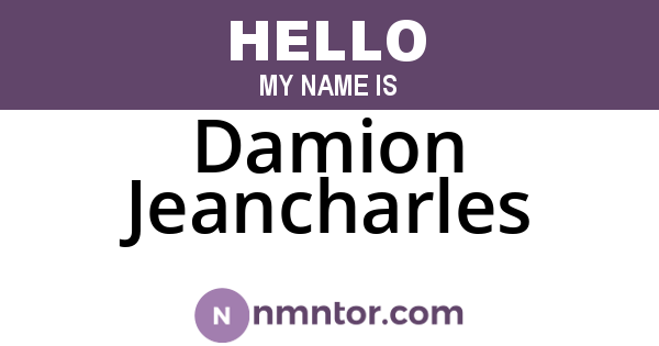 Damion Jeancharles