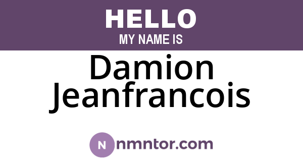 Damion Jeanfrancois