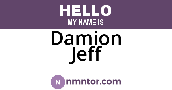 Damion Jeff