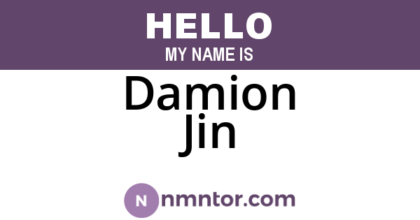 Damion Jin