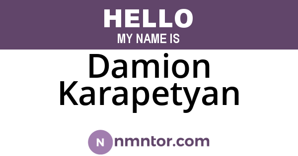 Damion Karapetyan