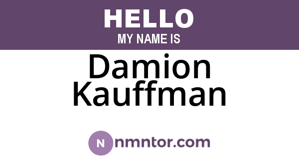 Damion Kauffman