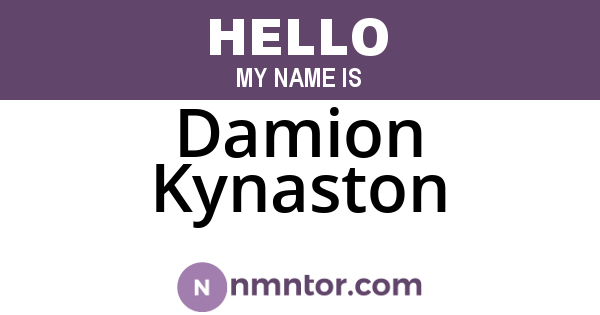 Damion Kynaston
