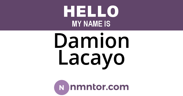 Damion Lacayo