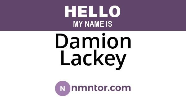 Damion Lackey